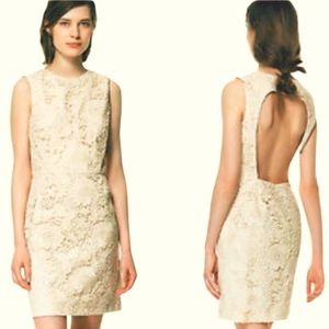 Zara open back lace dress size small. Cream super cute.
